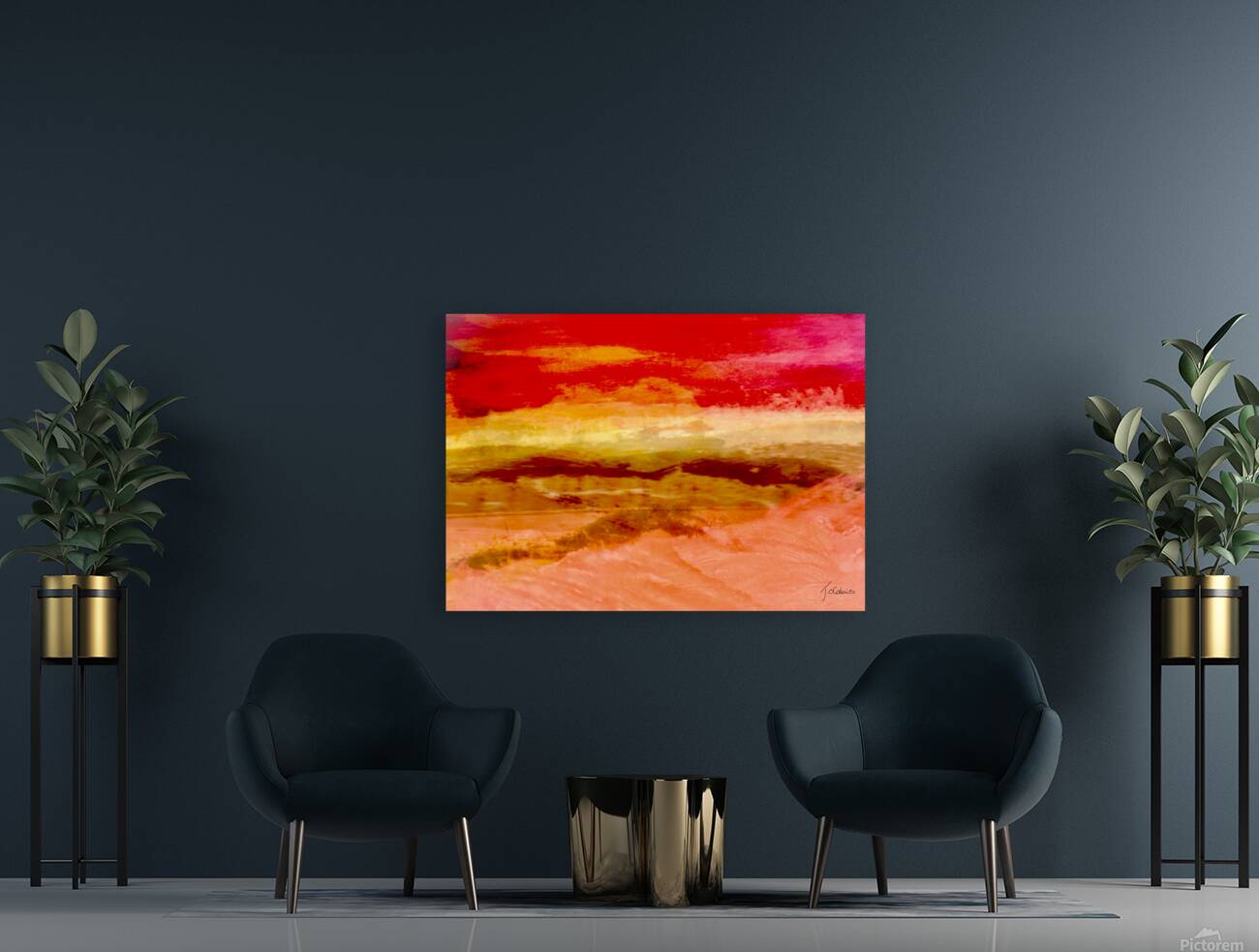 Coucher de soleil  Reproduction