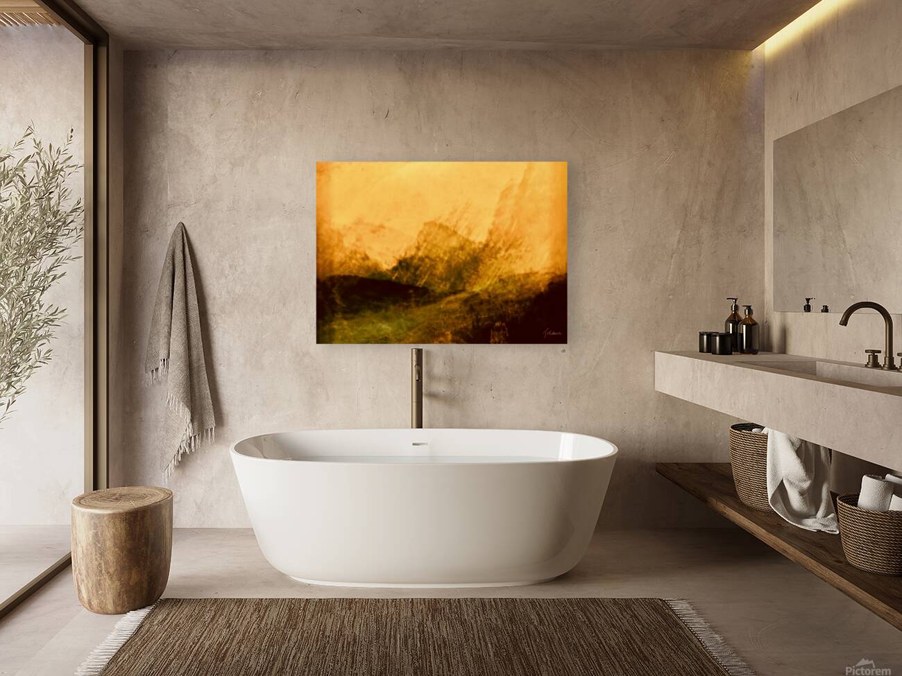 Paysage dore  Reproduction
