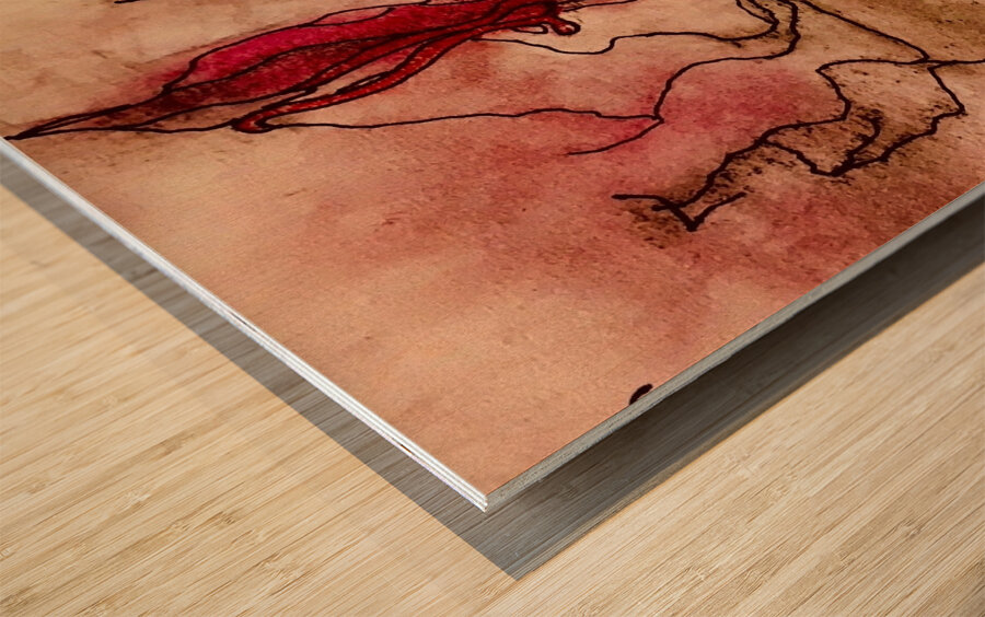 La flamme  Wood print