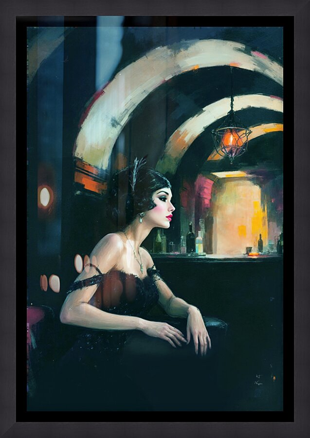 Prohibition Speakeasy Art Print Picture Frame print