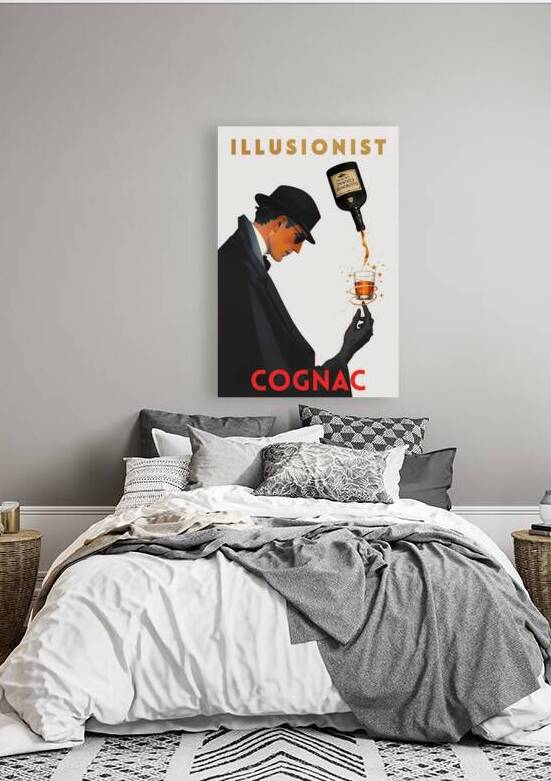 Illusionist Cognac Vintage Art Print by Tricky Rabbit Art