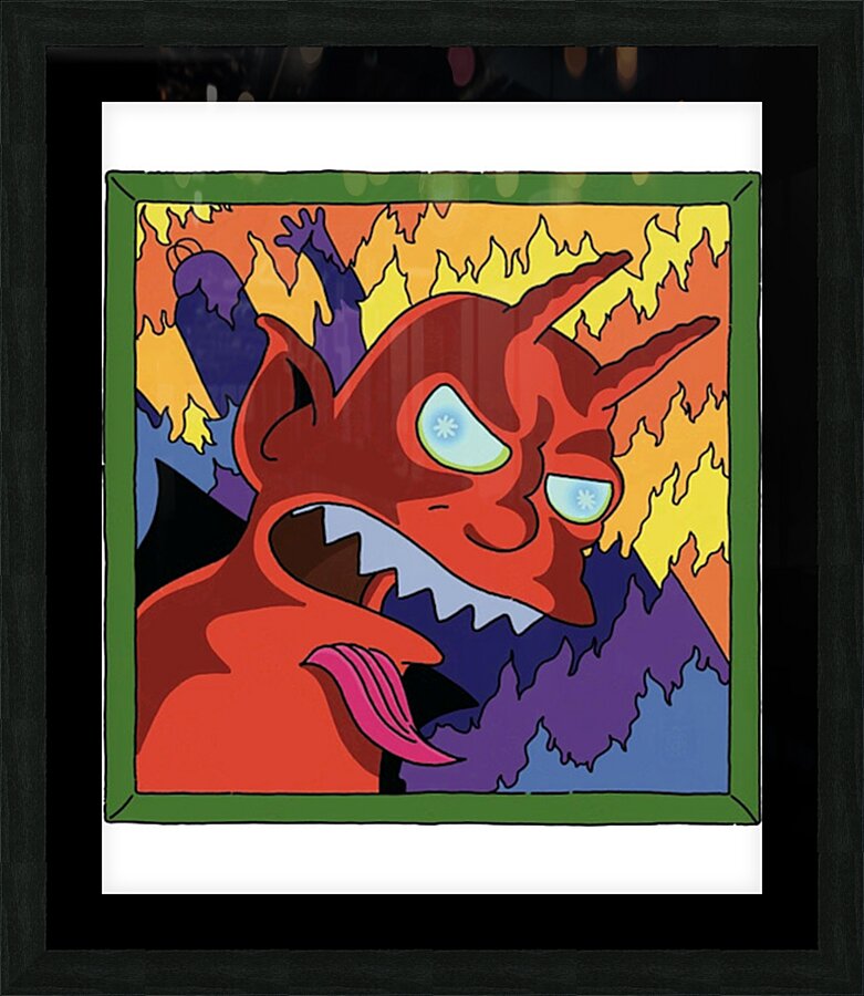 The simpsons 25 Picture Frame print