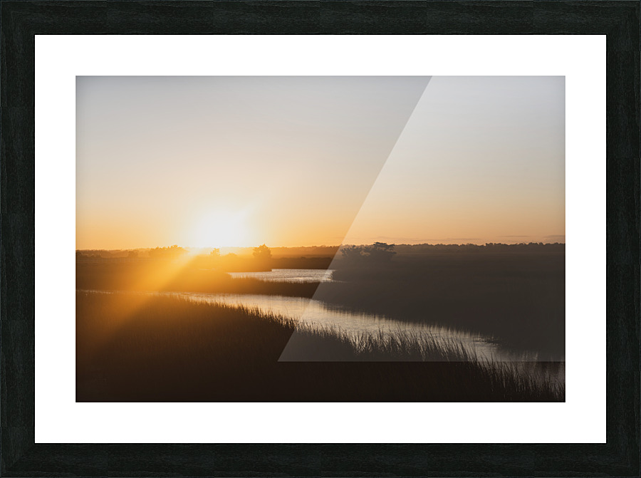 Setting Wetland Picture Frame print