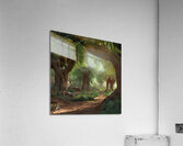 Tree shaded path through forest AI Acrylic Print