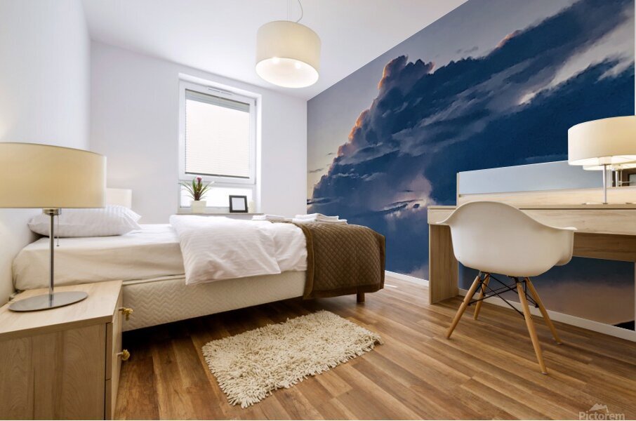 Cloud with hole Mural print