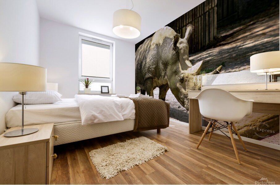 Rhinoceros Mural print