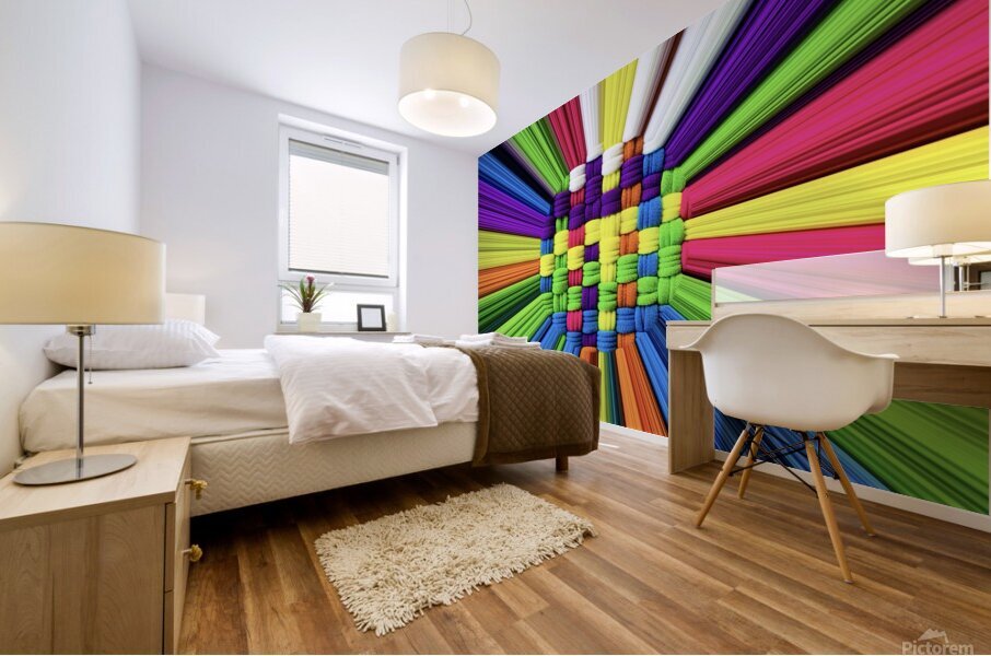  Multicolored weave Mural print
