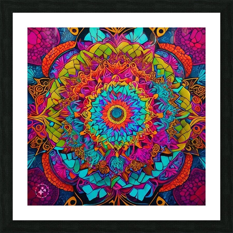 Mandala AI Picture Frame print