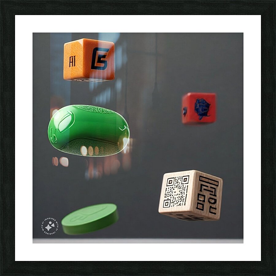 Phone Digital Abstract Picture Frame print