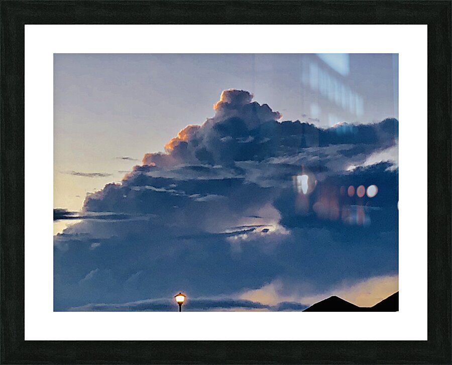 Cloud with hole Picture Frame print