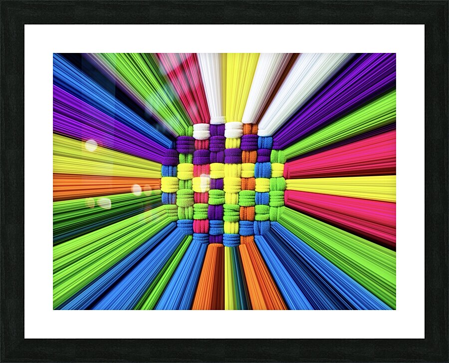  Multicolored weave Picture Frame print