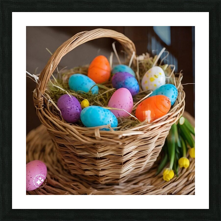 Easter basket Picture Frame print