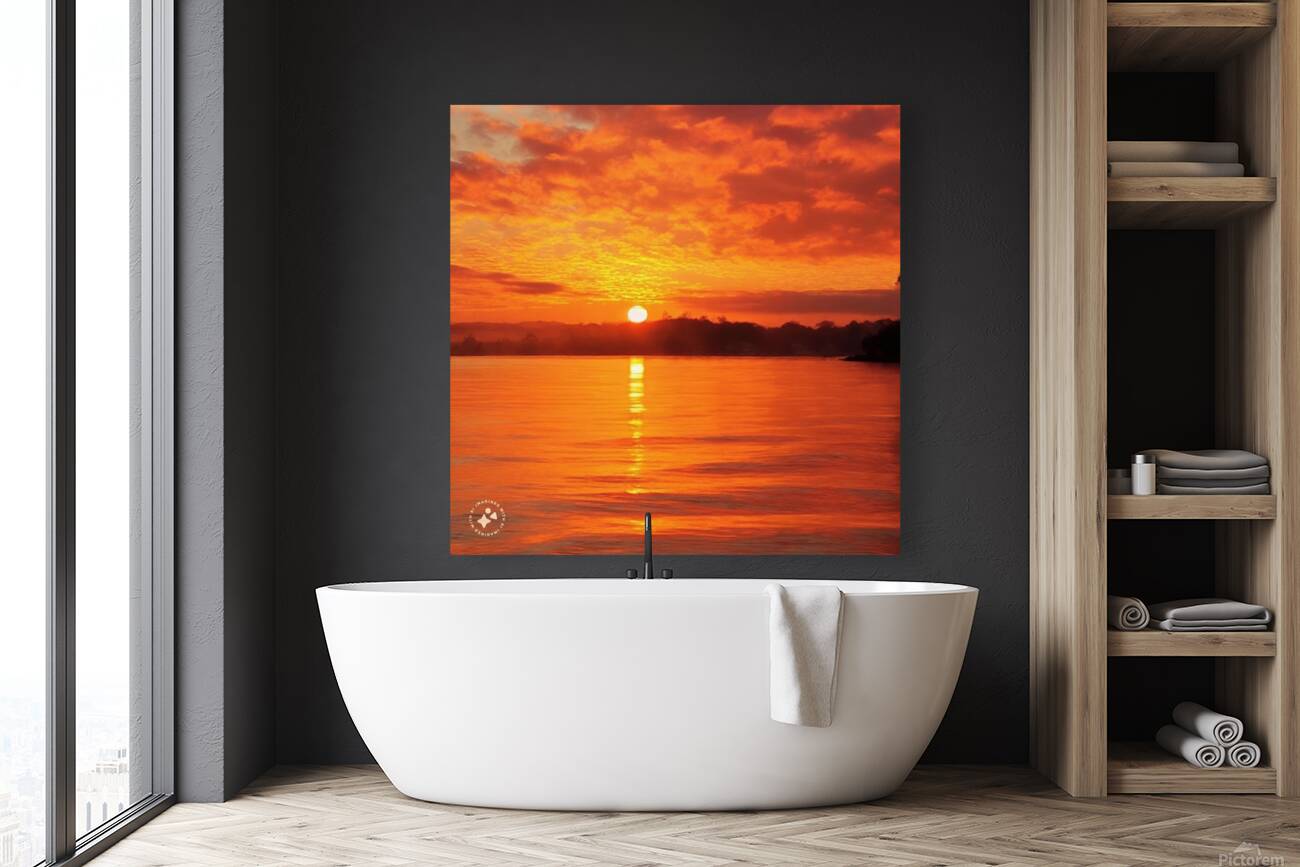 Ocean sunset AI Reproduction