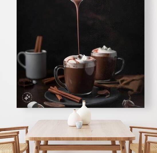 Pouring chocolate into warm cocoa AI by SgtPro