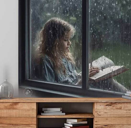 Girl reading book AI by SgtPro