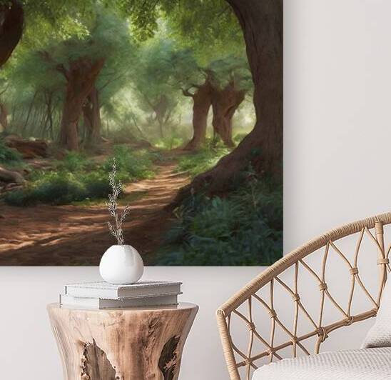 Tree shaded path through forest AI by SgtPro