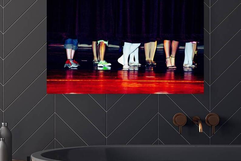 Dancers feet behind curtain  by SgtPro