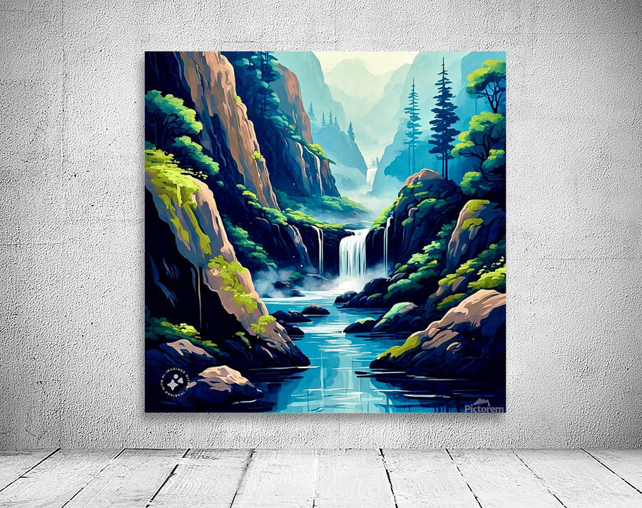 Ink brush landscape 4 Wall Preview