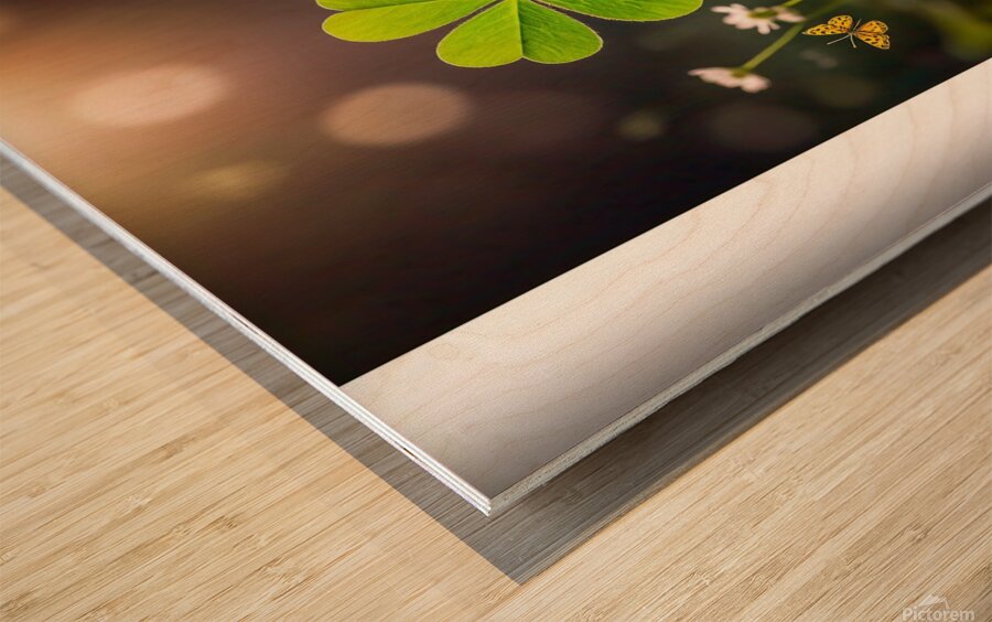 Shamrock AI Wood print