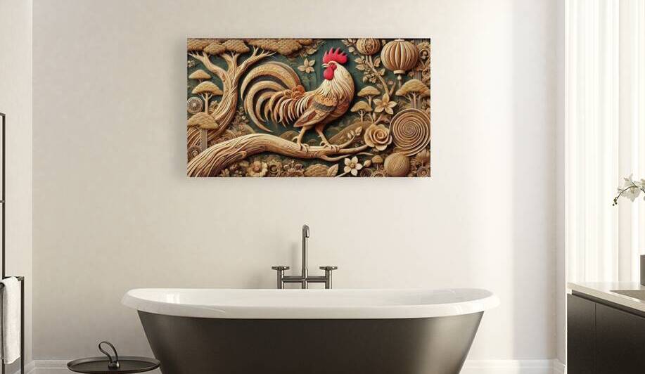 Wooden Rooster by Adel AbdElaly