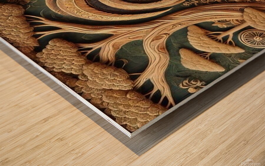 Wooden Rooster Wood print