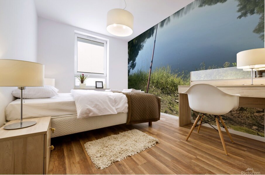 A day on the lake  Mural print