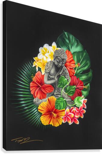 Buddha and Plants Canvas Print
