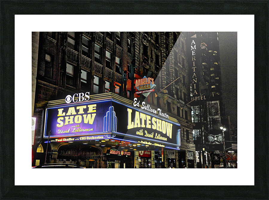 Dave Letterman Marquee Picture Frame print