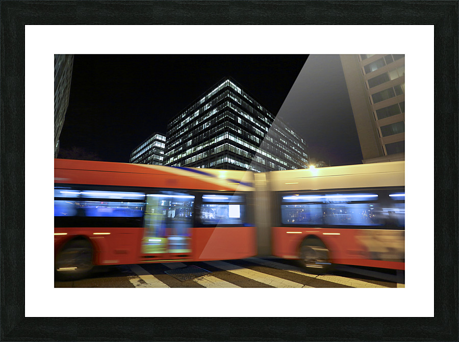 Bus Turning The Corner Picture Frame print