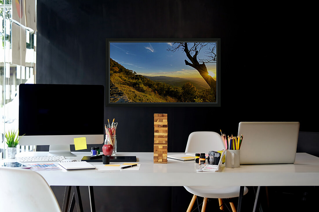 Shenandoah Sunset Behind Tree Reproduction