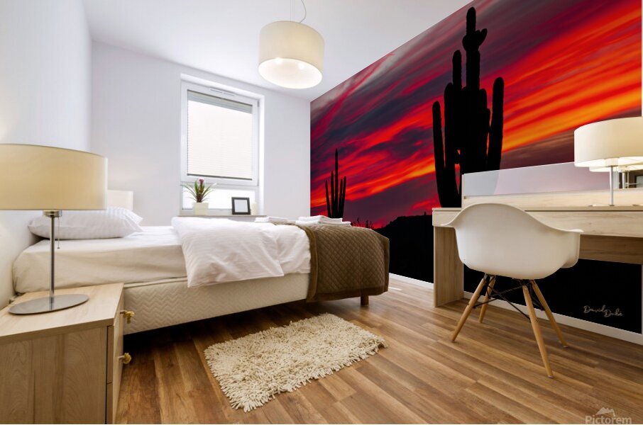 Red Dusk Mural print