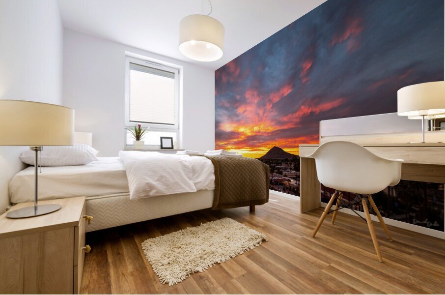 Old Town Sunset Mural print