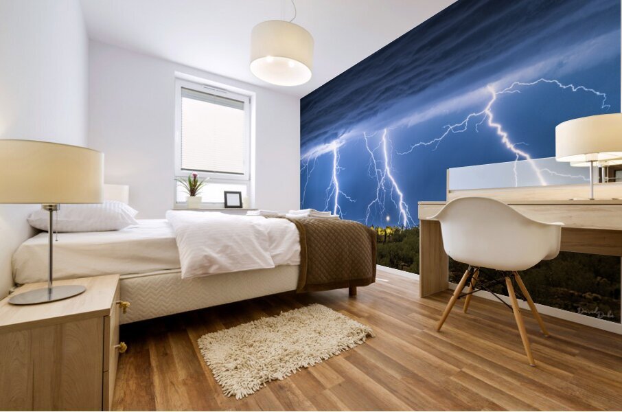 Strikes Over Frank Loyd Wright Mural print