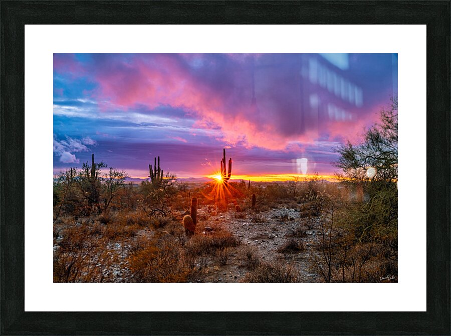 Star Setting Picture Frame print