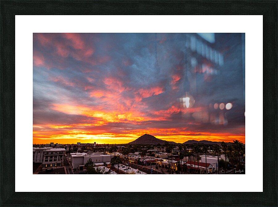 Old Town Sunset Picture Frame print