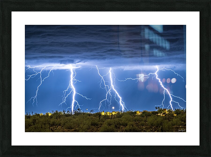 Strikes Over Frank Loyd Wright Picture Frame print