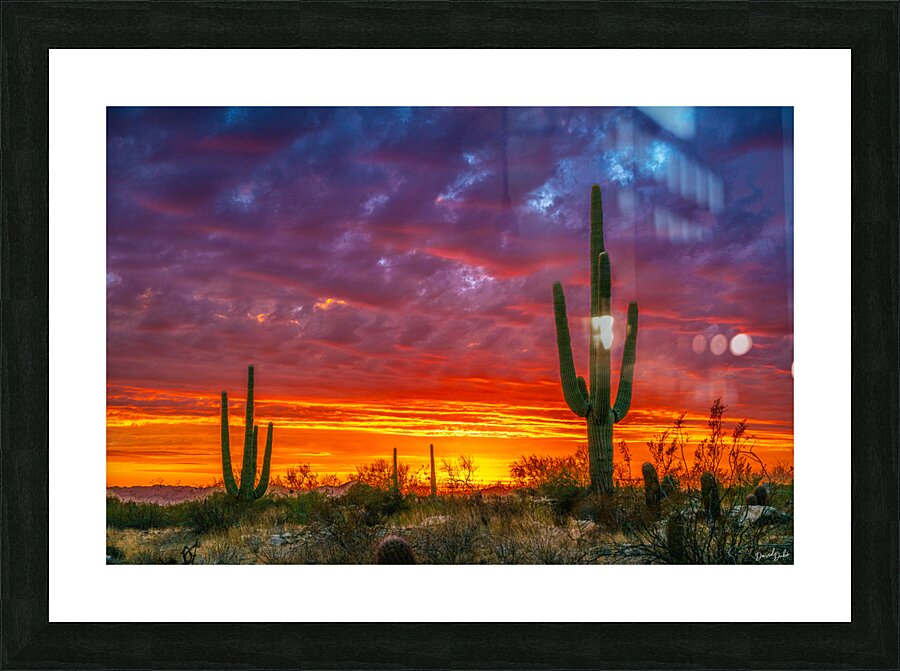 Burning Sunset Picture Frame print