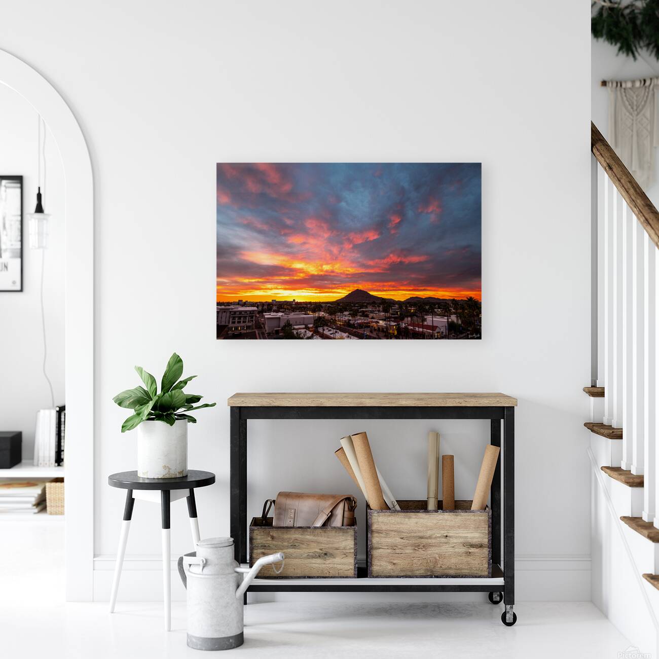 Old Town Sunset Reproduction