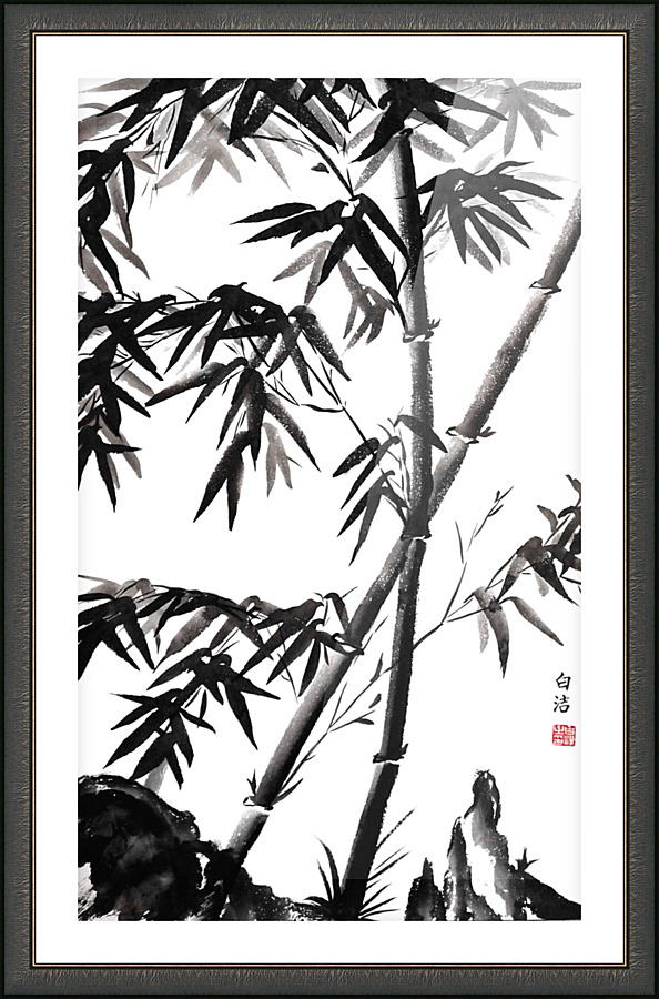 Bamboo in Spring Picture Frame print
