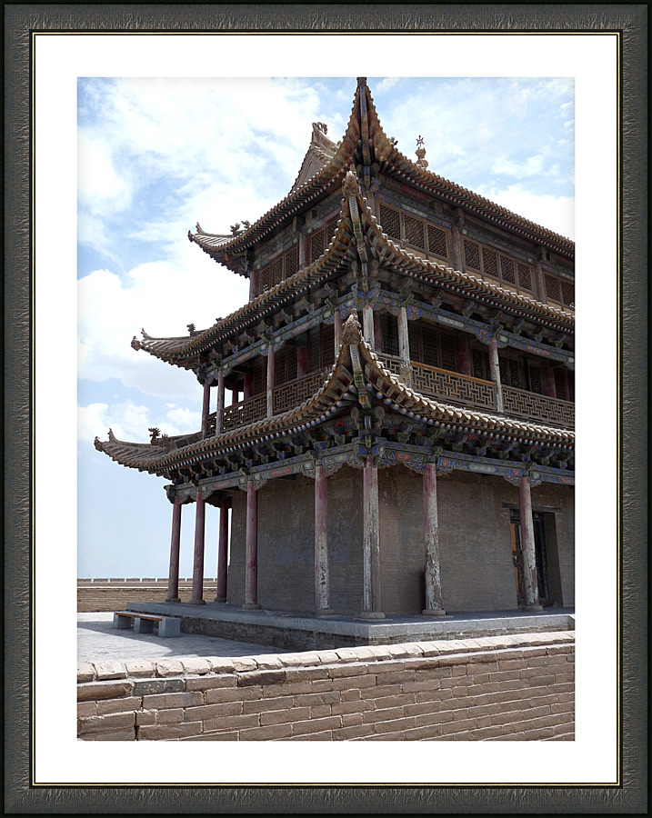Ancient Chinese Building Picture Frame print