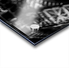 small statue of liberty on river seine  panoramic Acrylic print