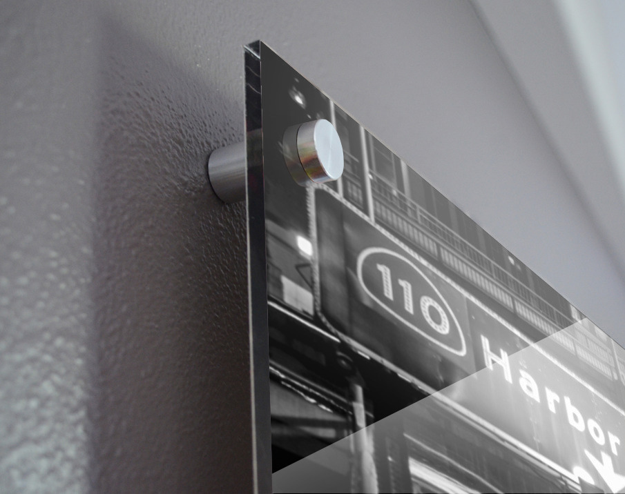 harbor freeway exit ramp sign in LA  vertical 216 Acrylic print of