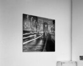 arc de triomphe on champs elysees at night  squar Acrylic Print