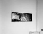 small statue of liberty on river seine  panoramic Acrylic Print