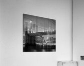 brooklyn bridge at night  square 1409 Bridge 13k. Acrylic Print