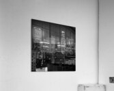 downtown LA city skyline at night  square 2602 On Acrylic Print