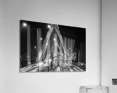 bunker hill bridge night traffic  horizontal 45 T Acrylic Print