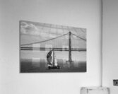 bay bridge and full sail boat  horizontal 2766 Br Acrylic Print