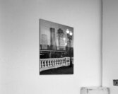 houston skyline at night sabine bridge  vertical Acrylic Print