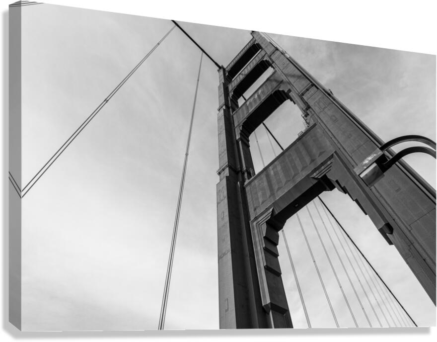 golden gate bridge tower  horizontal 4517 Up 13k. Canvas Print